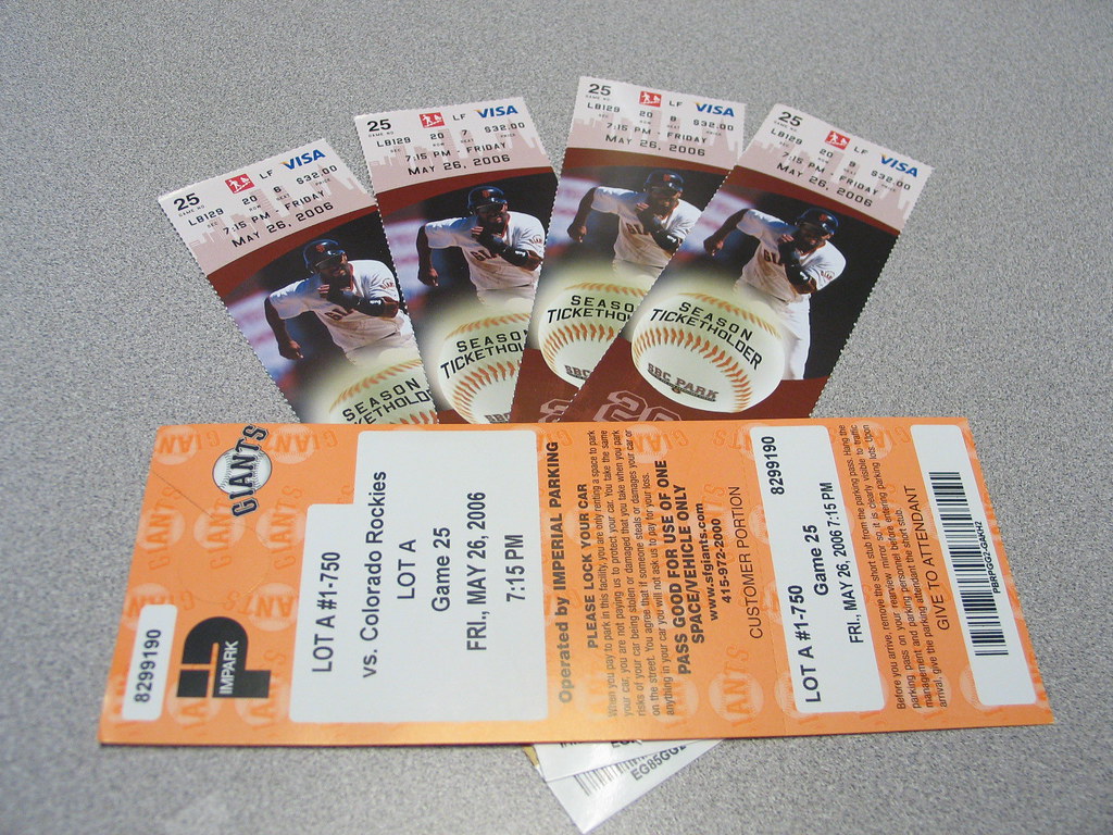Giants Tickets *!J Dubs* Flickr