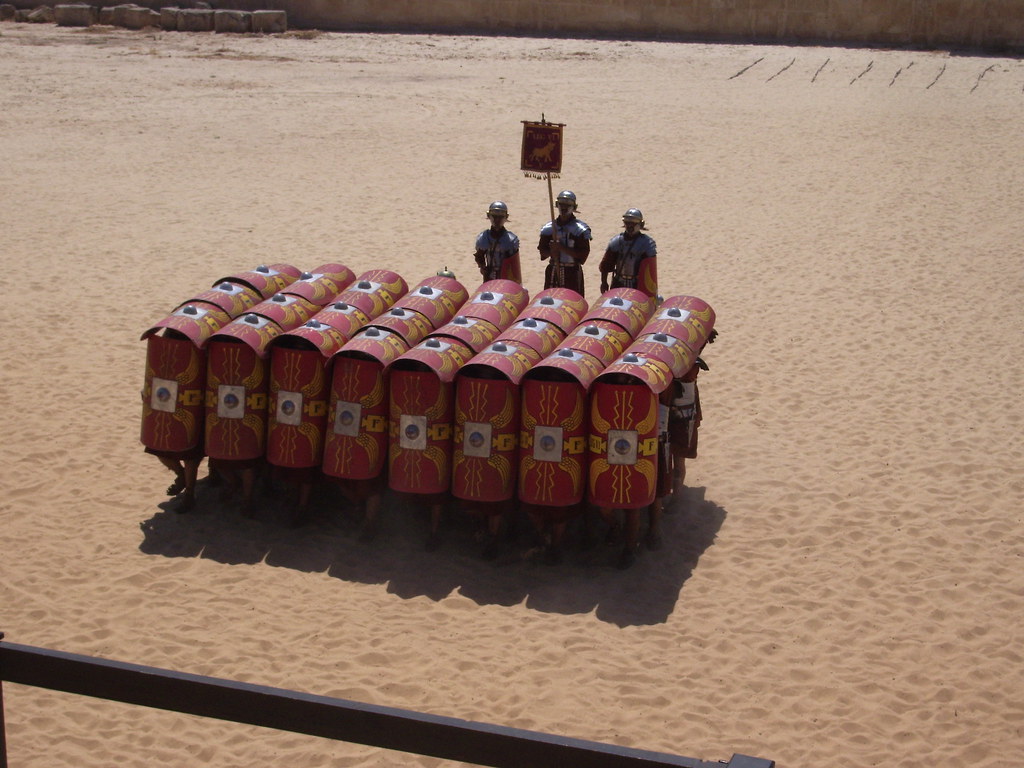 Roman Legion Formation Part of a presentation at Jerash, t… Flickr