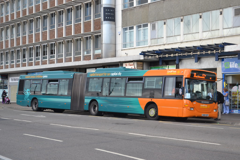 Cardiff Bus 619 CN06GDY Seen in Cardiff 11th October