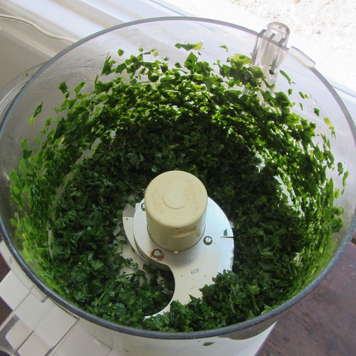 process the parsley and mint in the food processor to save… Flickr