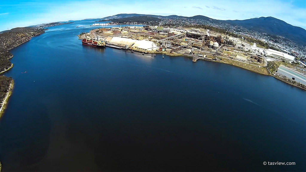 Hobart from Otago Bay aerial photo from Scout X4 Taken fro… Flickr