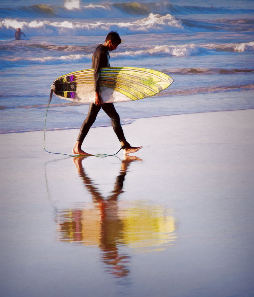 Reflected Surfer Prints for sale here. Artypixall Flickr