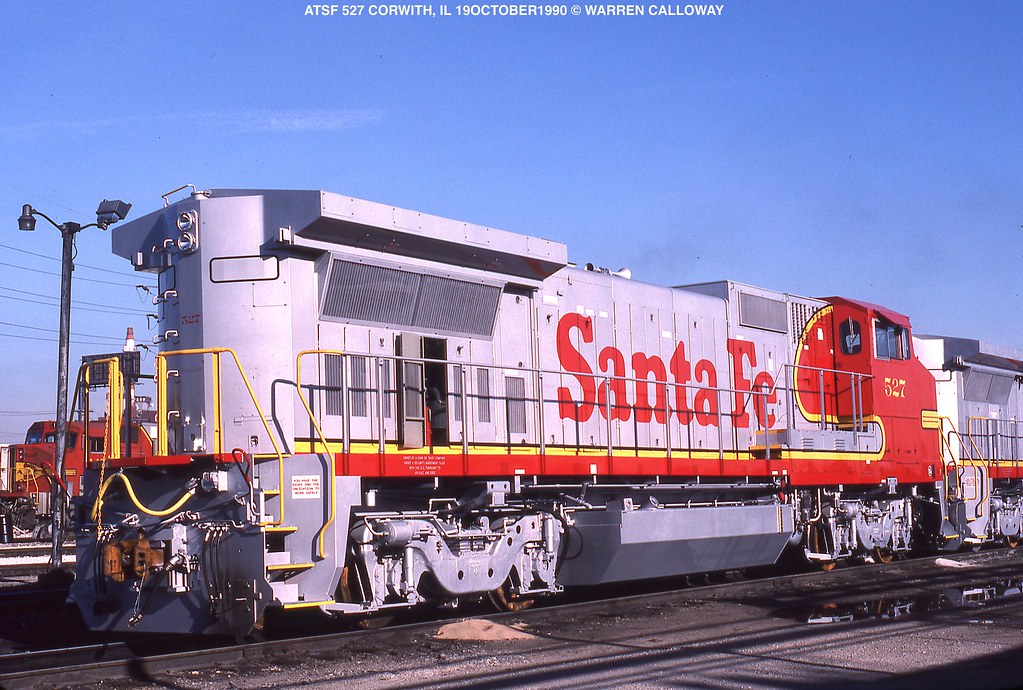 ATSF 527 CORWITH, IL 19OCTOBER1990 © WARREN CALLOWAY Flickr