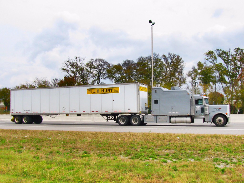 Big Bunk Peterbilt with JB Hunt trailer tnsamiam Flickr