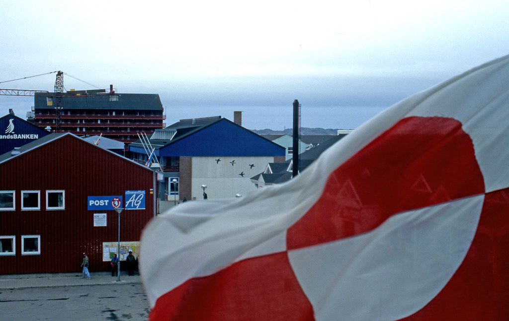 The Greenland flag in the capital Nuk, Greenland The flag … Flickr