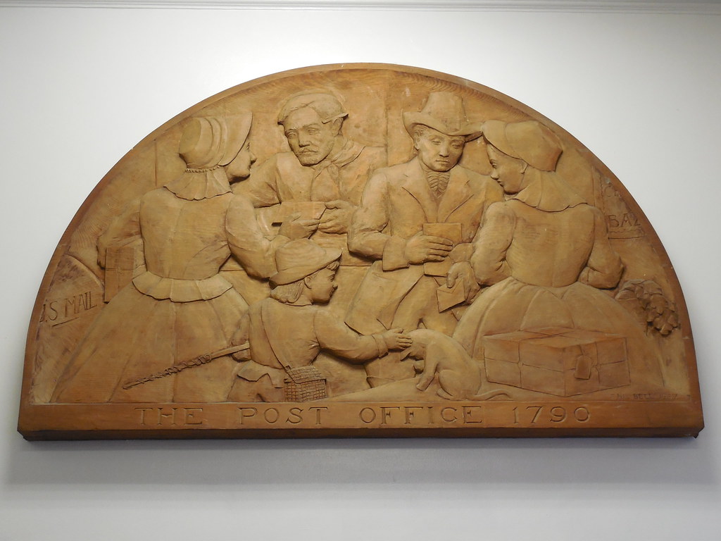 Mount Holly, New Jersey Post Office Carving New Deal woode… Flickr
