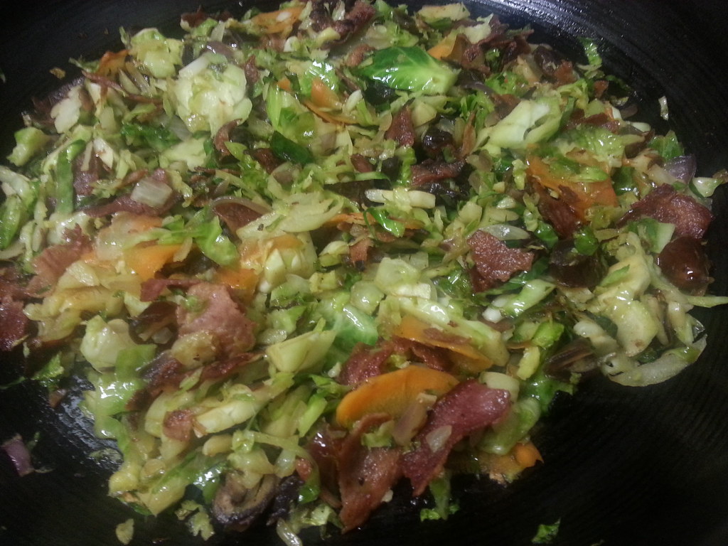 Brussel Sprouts with Turkey Bacon and Dates Ahsan Karim Flickr