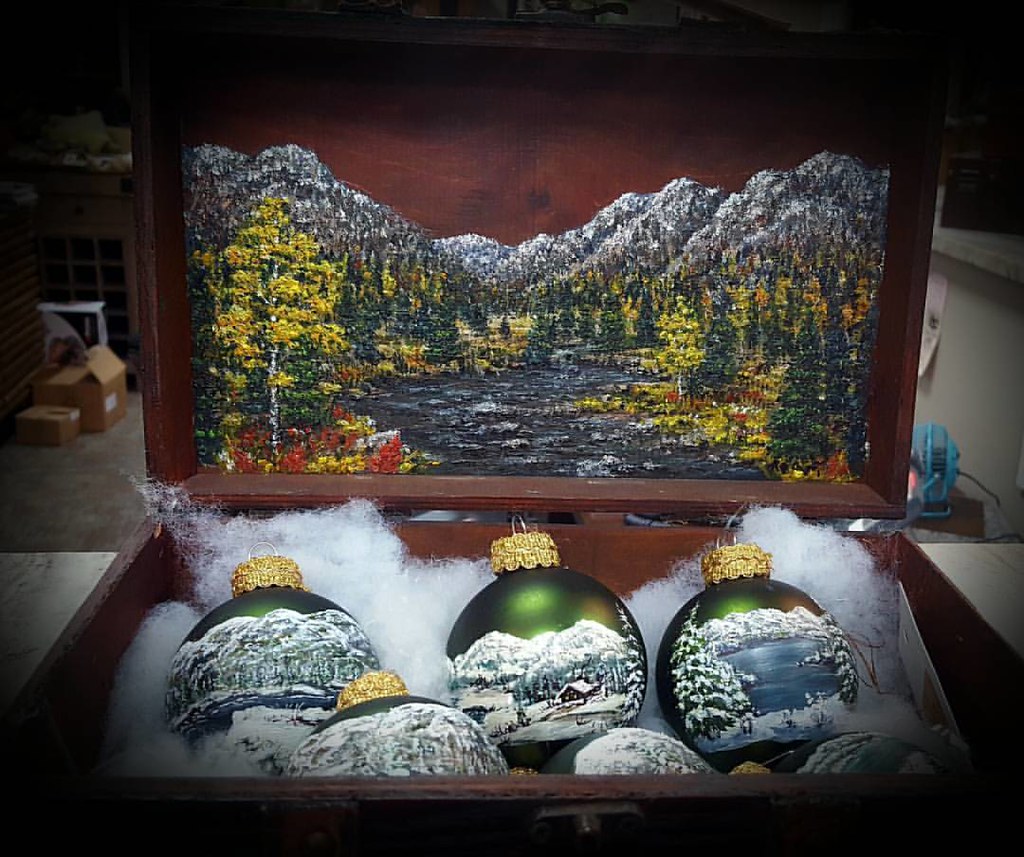 Painted Treasure box with painted ornaments...at Ironstone… Flickr