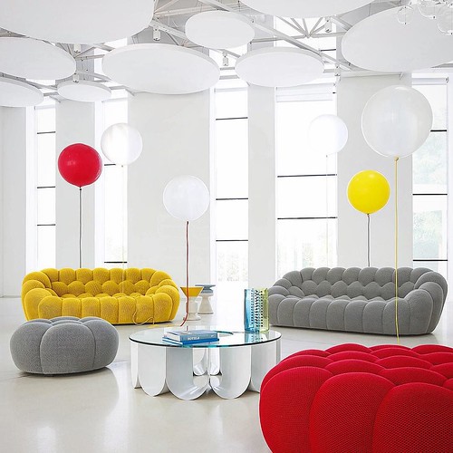 Bubble Large 3 seat sofa upholstered in Techno 3D fabric… Flickr