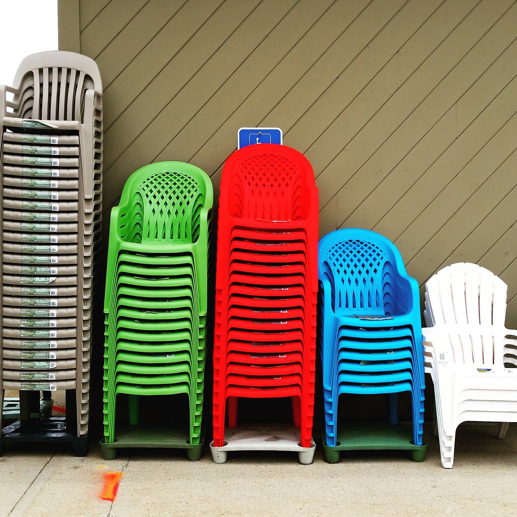 Colorful Plastic Chairs For Sale At Ace Hardware in Scarbo… Flickr