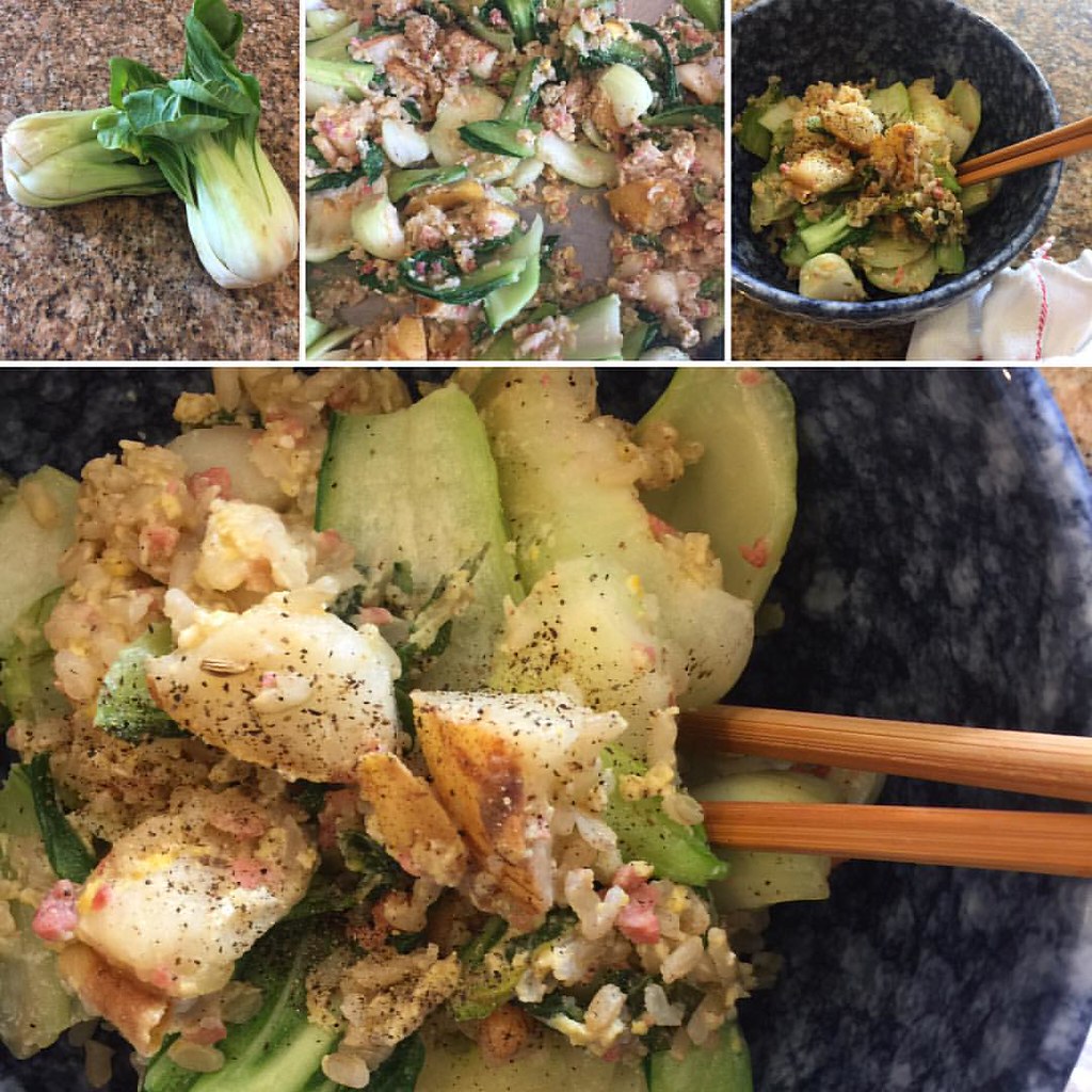Bok Choy and Pear Tofu Scramble with Brown Rice veganmofo… Flickr