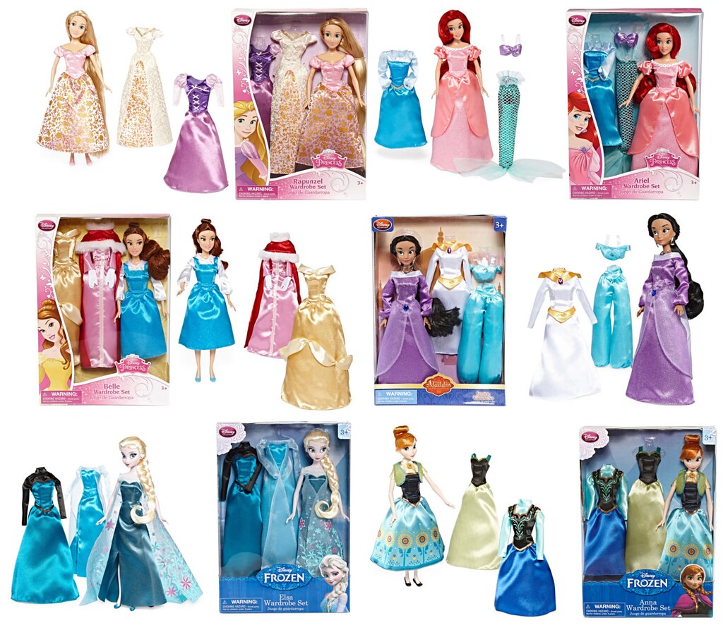 Jcpenney Wardrobe Princes Doll sets Rapunzel, Ariel and Be… Flickr