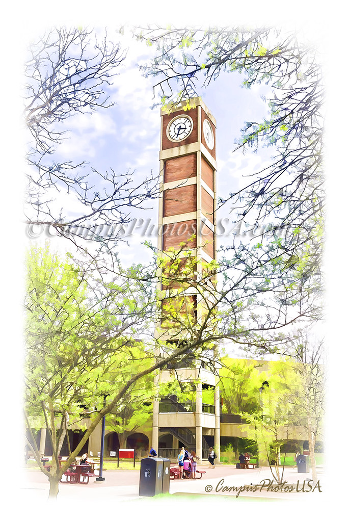Clock Tower, University of Louisville/Digital Watercolor Flickr