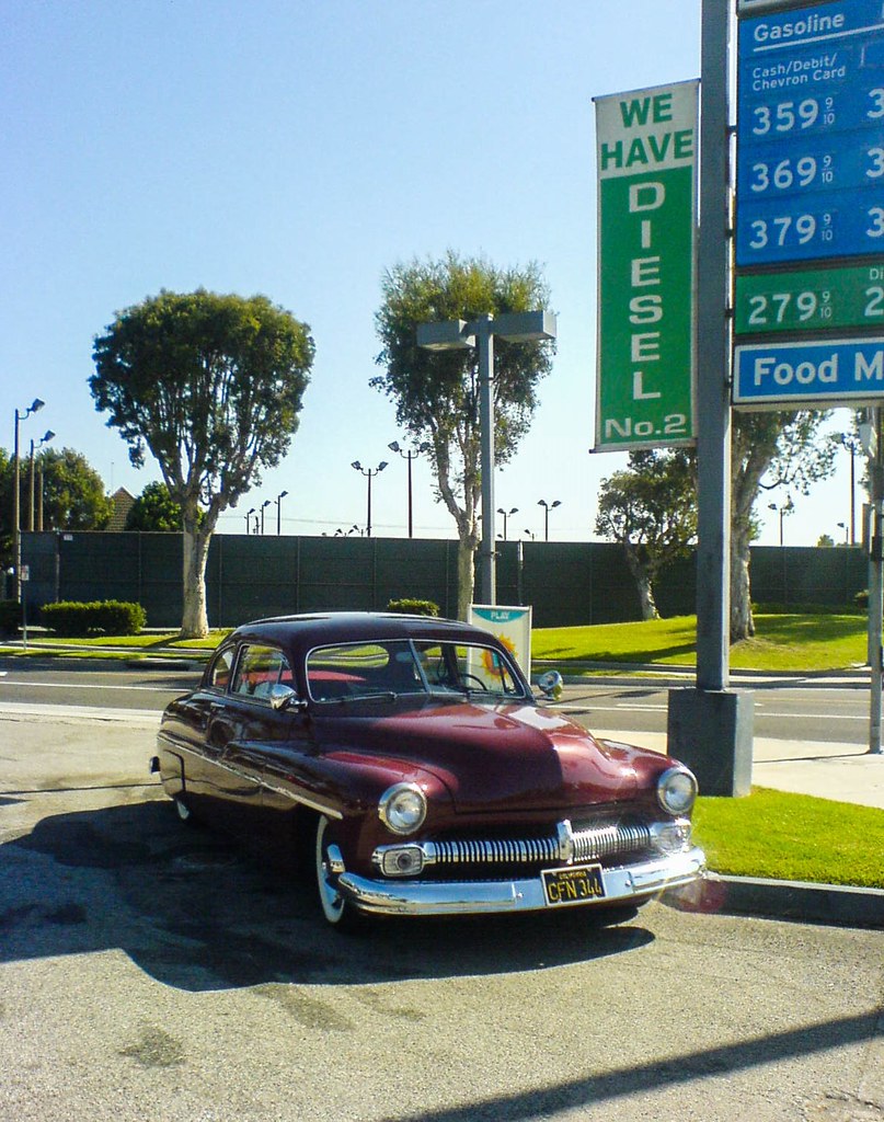 '50 Merc at Seal Beach Chevron Not sure who owns this car … Flickr