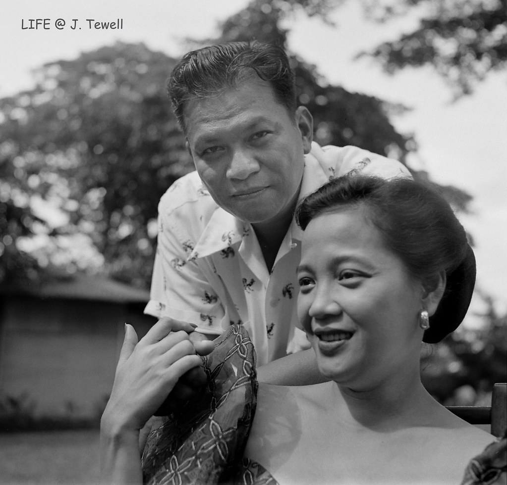 Ramon Magsaysay & wife Luz, Manila Philippines, Sept. 1953 (2) a