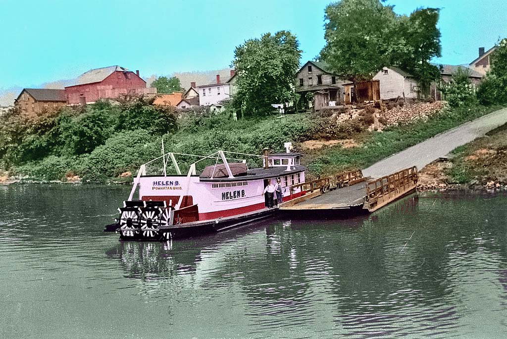 Ferry Boat Powhatan Point Ohio Late 1930's Powhatan Point,… Flickr