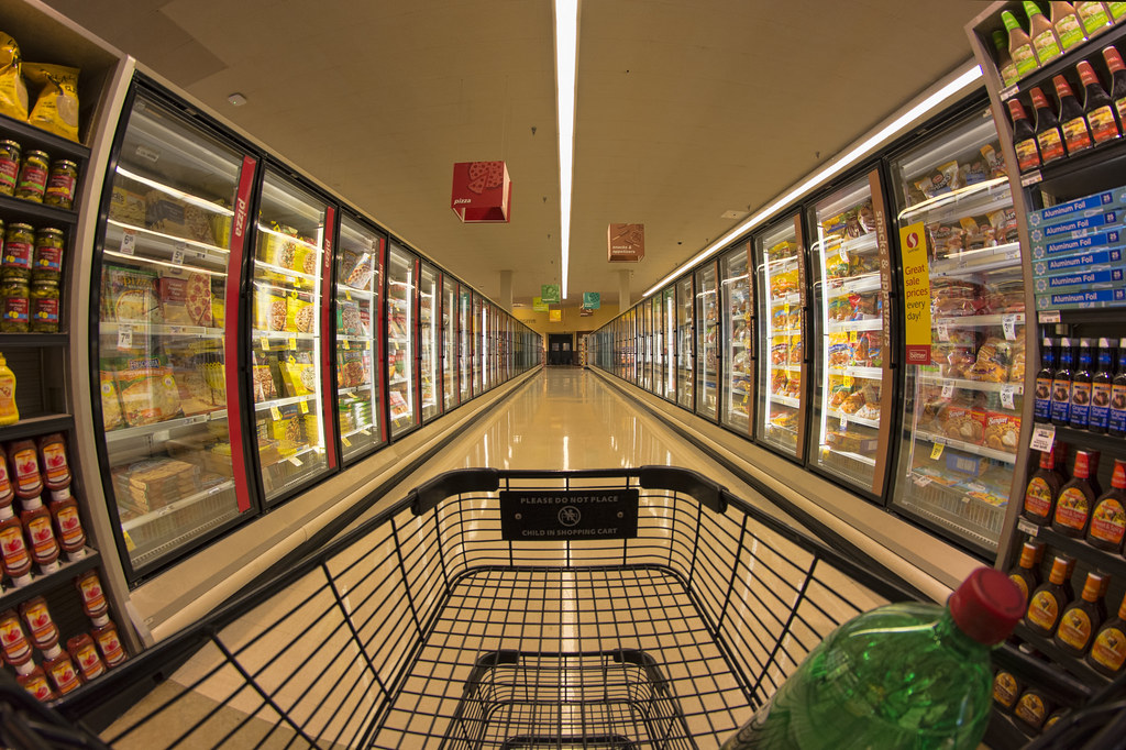 Fisheye View Of Aisle In Supermarket I went to the Safeway… Flickr