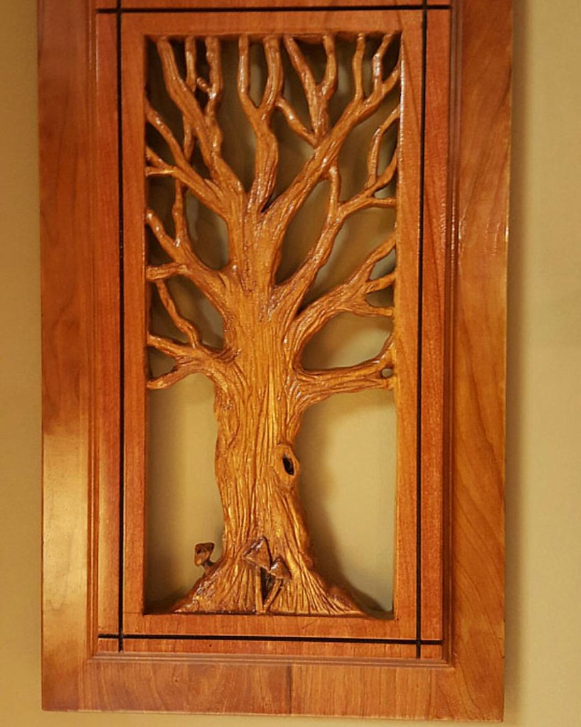 Hand carved tree Wall hanging makes a perfect Christmas gi… Flickr