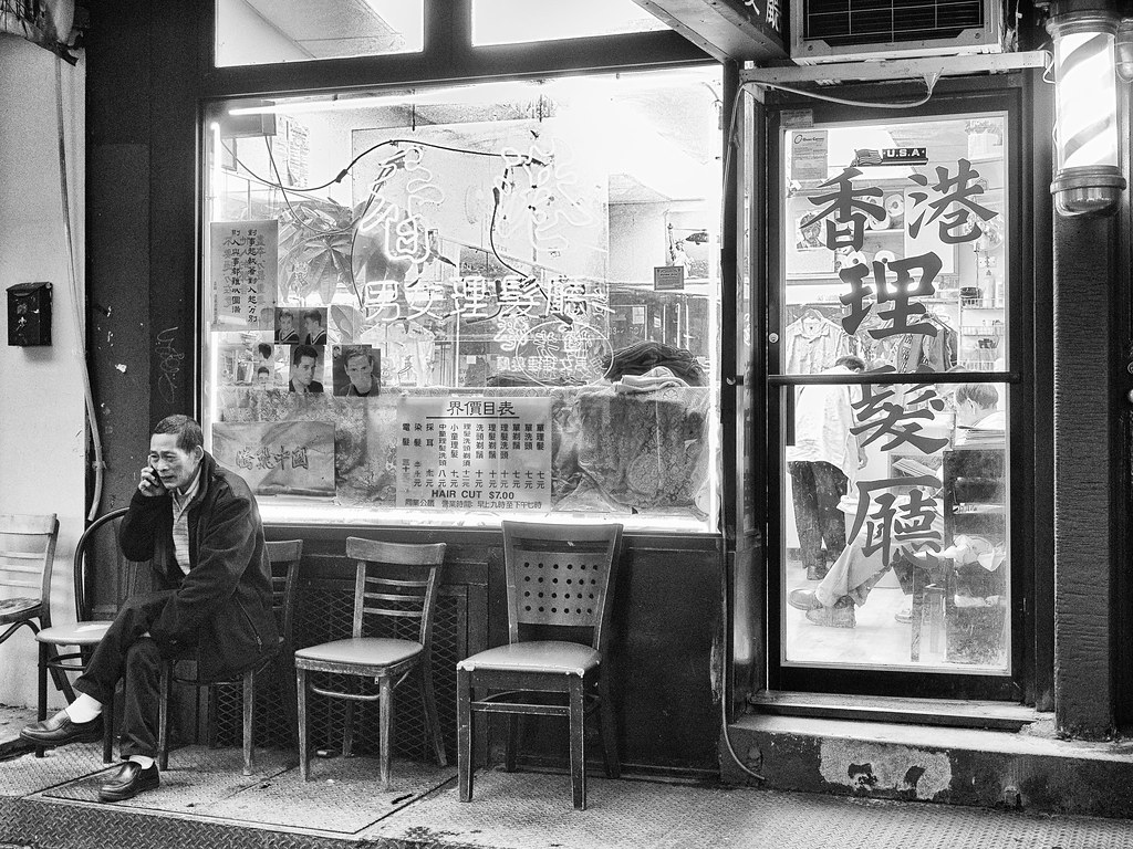 Waiting for a Haircut Chinatown. This street is filled wit… Flickr