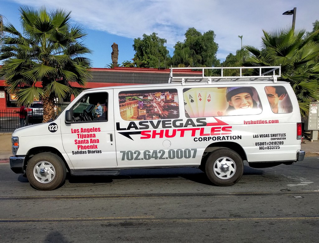Las Vegas Shuttles Ford van in San Ysidro, CA. So Cal Metro Flickr