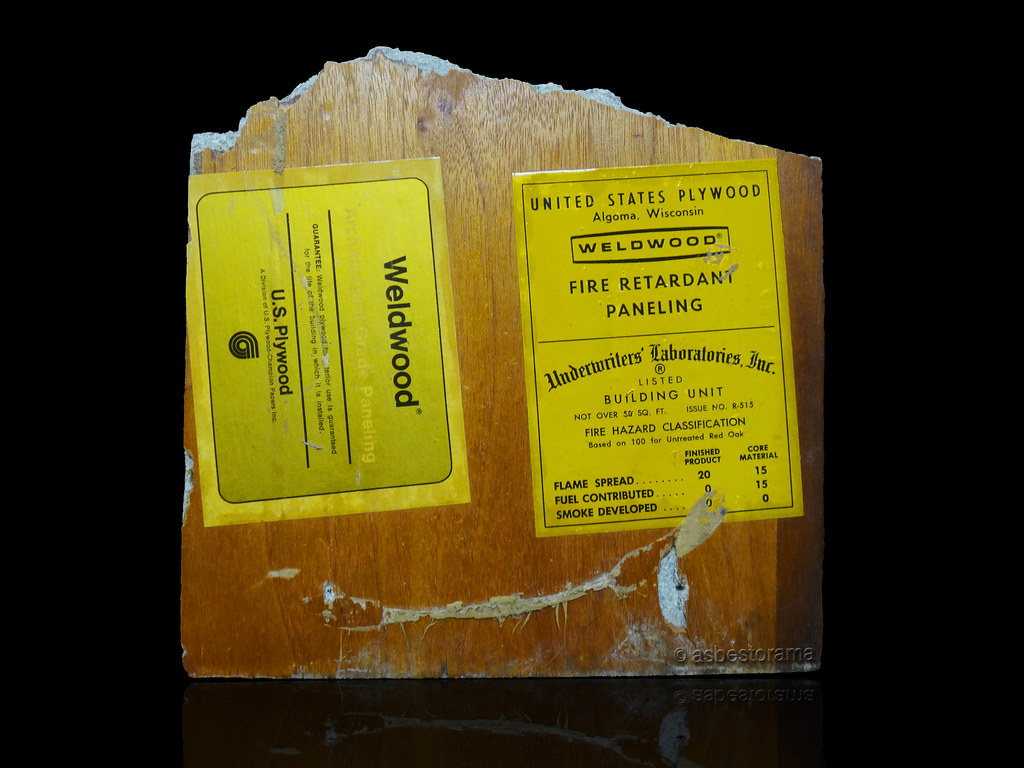 Asbestos Wood Paneling Label US Plywood Weldwood Flickr