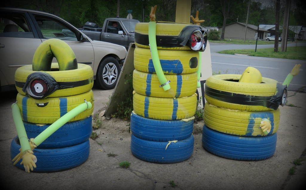 Tire minions Bald Knob, Arkansas. jimsawthat Flickr