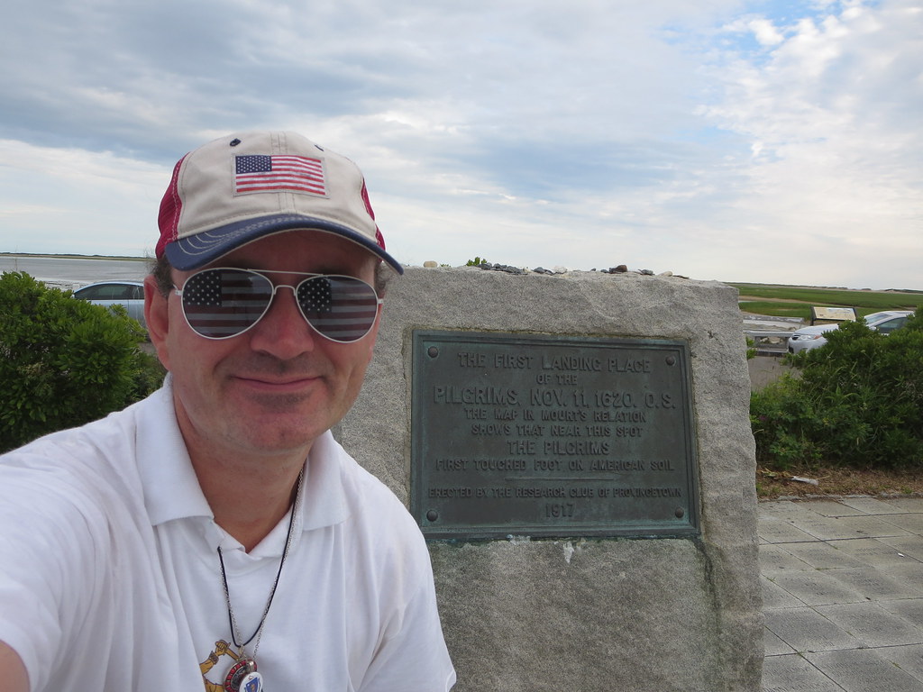 Ryan Janek Wolowski visiting the Pilgrims' First Landing Park in