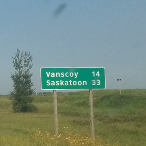 SK 7 Eastbound Distance Sign to Vanscoy, Saskatoon SK Flickr