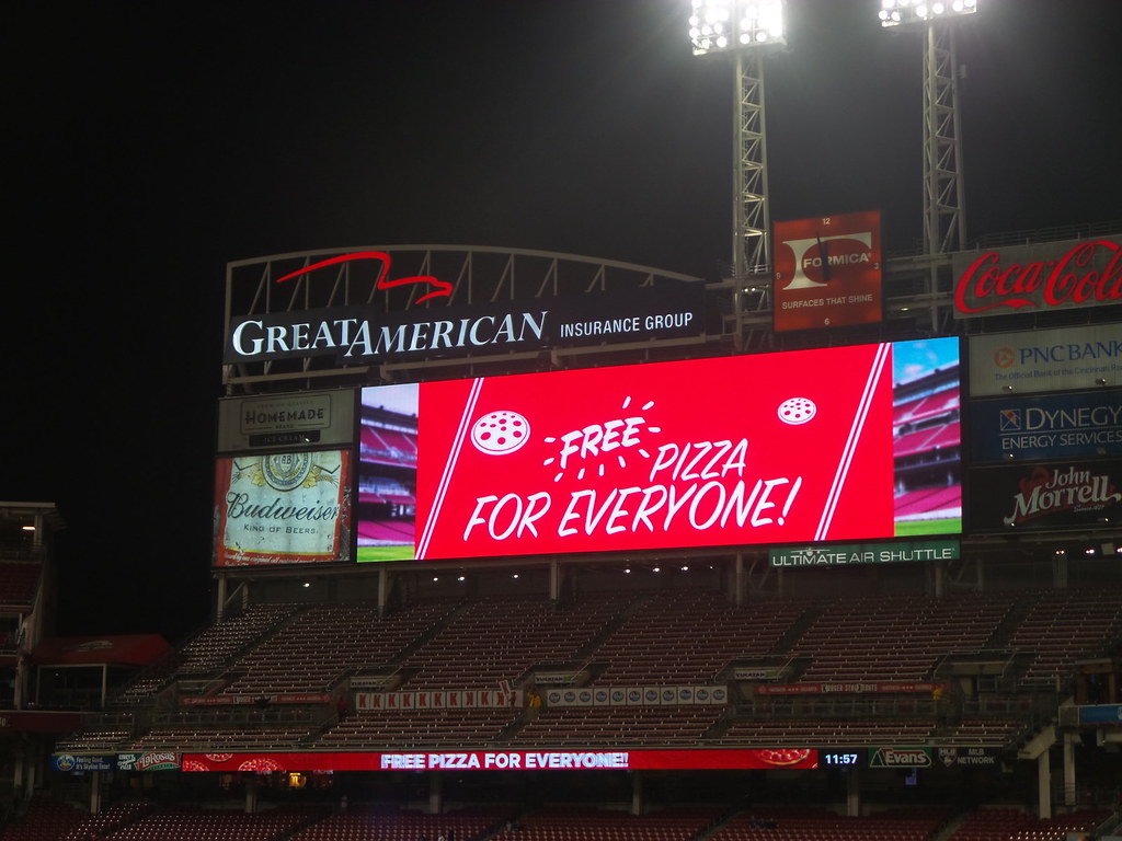 Great American Ball Park Reds game 45/40. Backed by a four… Flickr