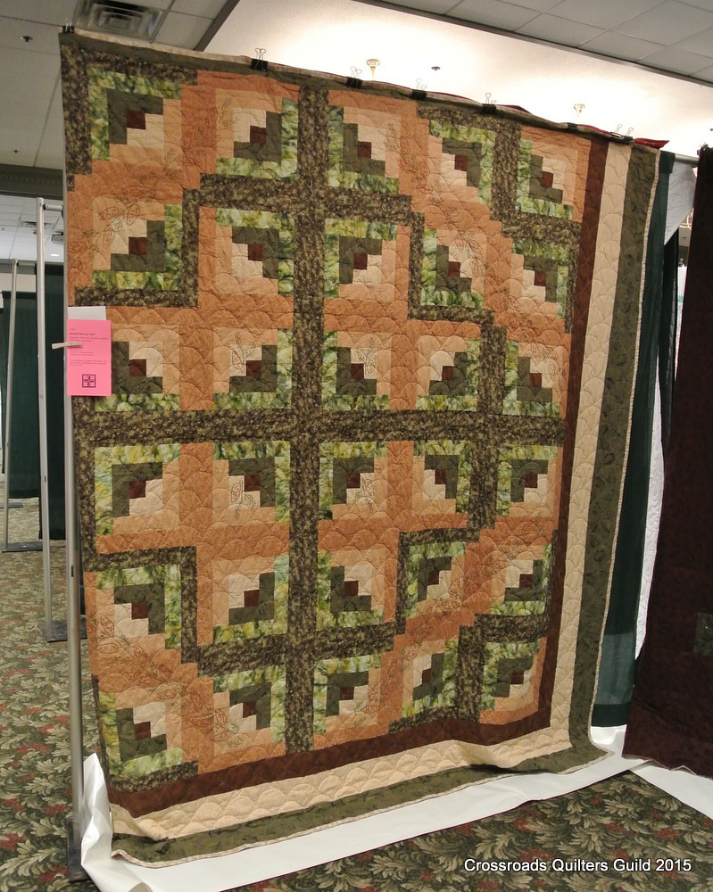 1004Stained Glass Log Cabin made by Theresa Faller quilte… Flickr