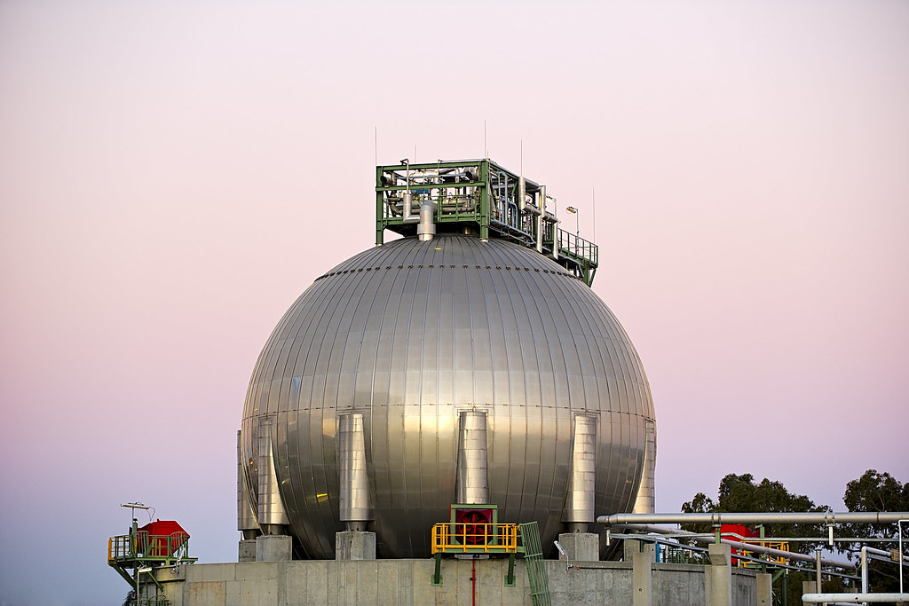 Gas Storage A gas storage tank at Kleenheat Kwinana beach.… Mark