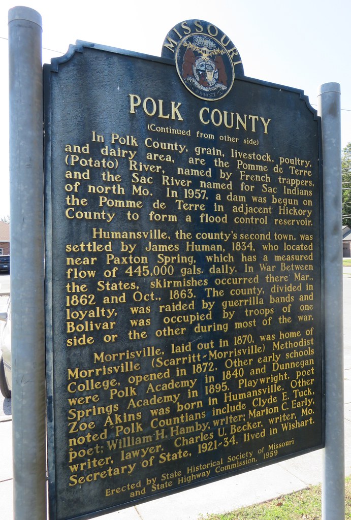 Polk County Marker (Bolivar, Missouri) Located near the Si… Flickr