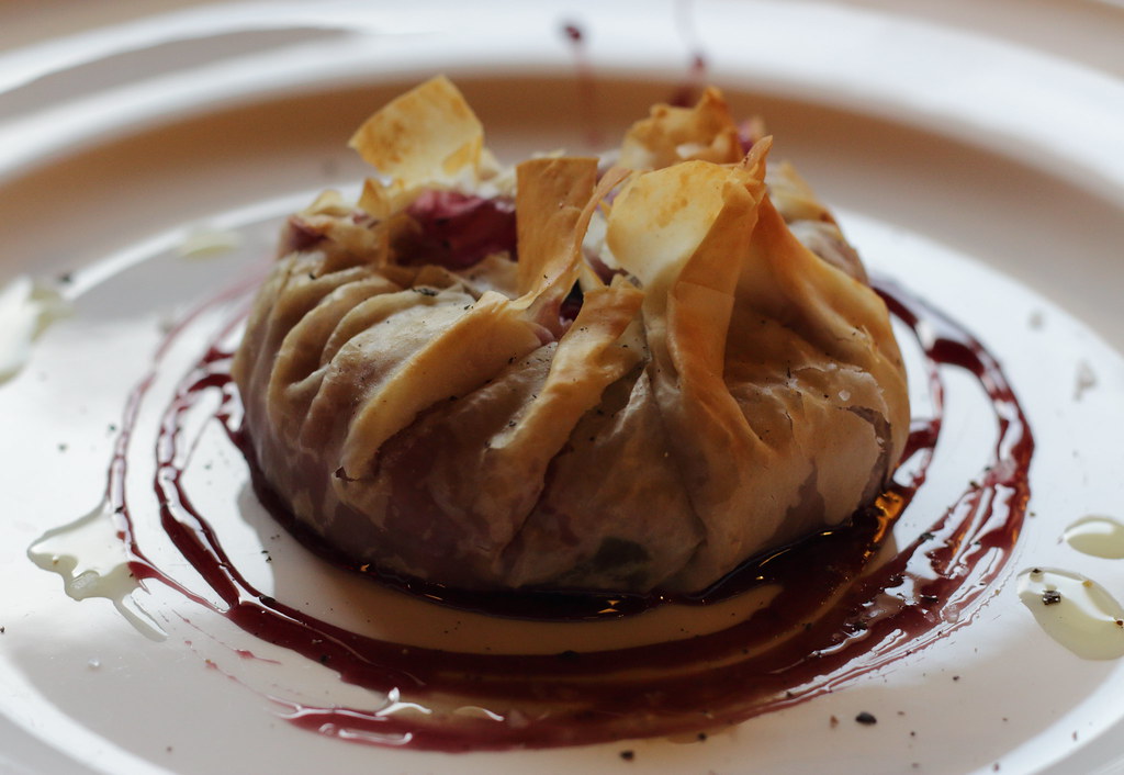 Goats Cheese and Cranberry Filo Parcel with Mulled Wine Sy… Flickr