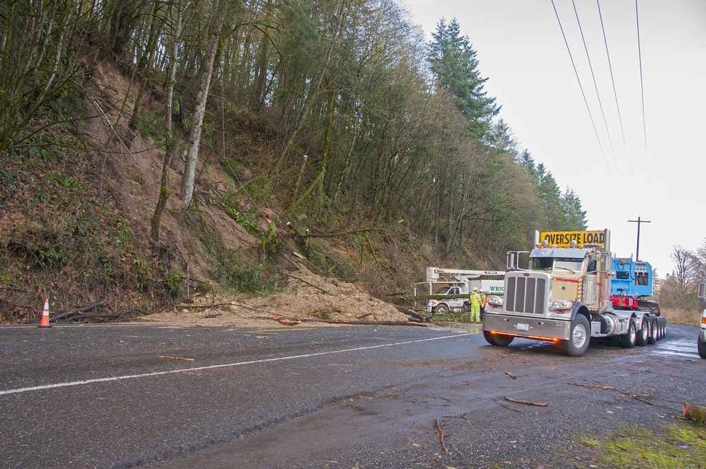 OR 30 slide outside of Rainier Oregon Department of Transportation