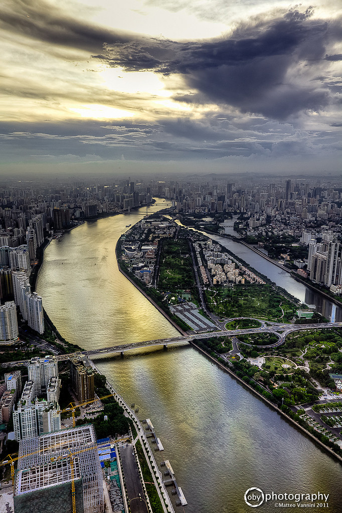 Pearl River Pearl River at sunset taken from the Canton's … Flickr