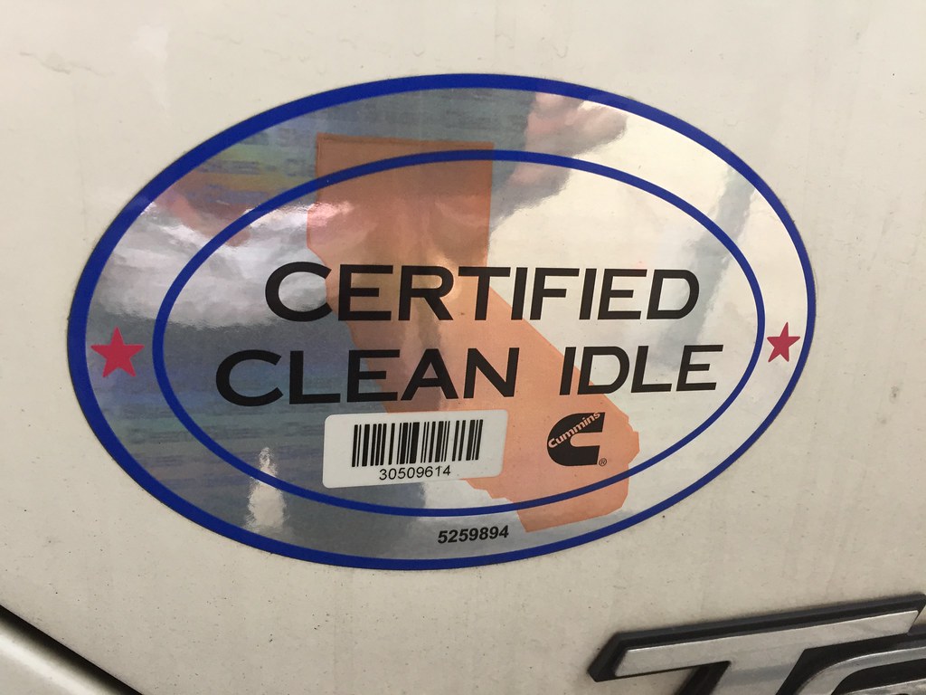 Calif's Certified Clean Idle Diesel Truck sticker A truck … Flickr