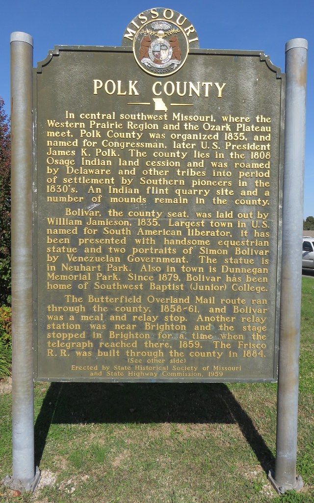 Polk County Marker (Bolivar, Missouri) Located near the Si… Flickr