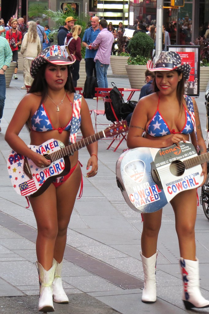 New York City: Naked Cowgirls | wandering in Times Square, N… | Flickr