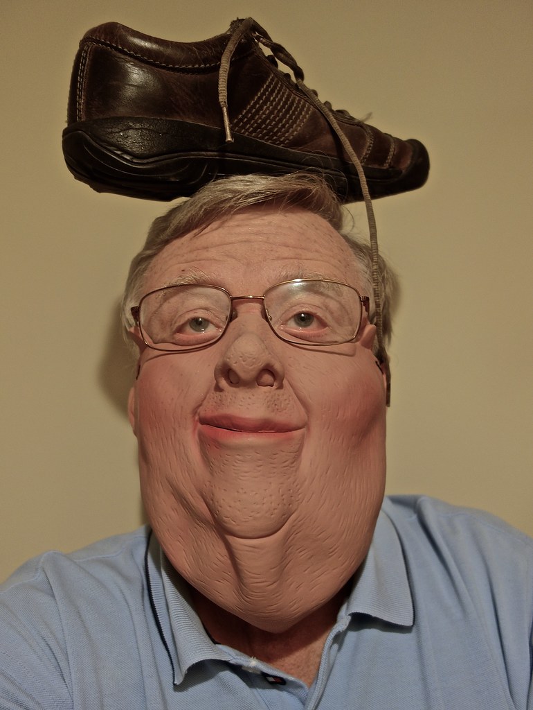 Strange SelfPortrait with Shoe on Head Rick Hebenstreit Flickr