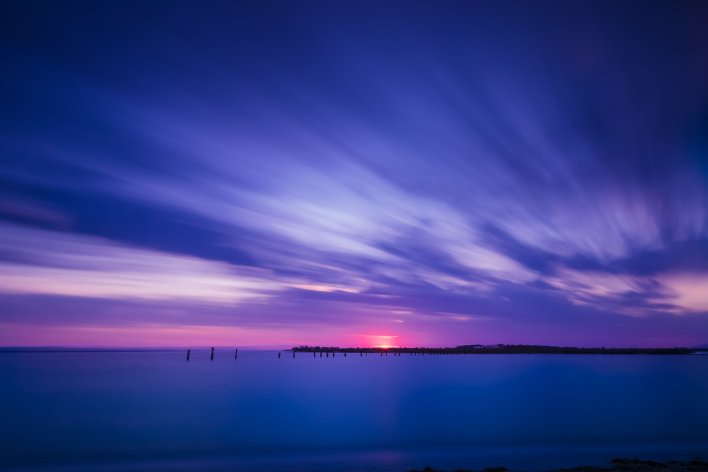 Sunset at Werribee South An 11 minute exposure as the sun … Flickr