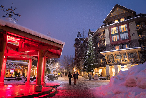Winter wonderland in the village Photo Mike Crane Tourism Whistler