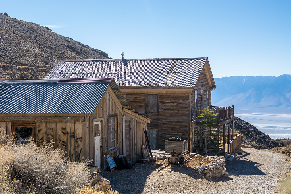 Cerro Gordo Ghost mining town in California. The building … Flickr