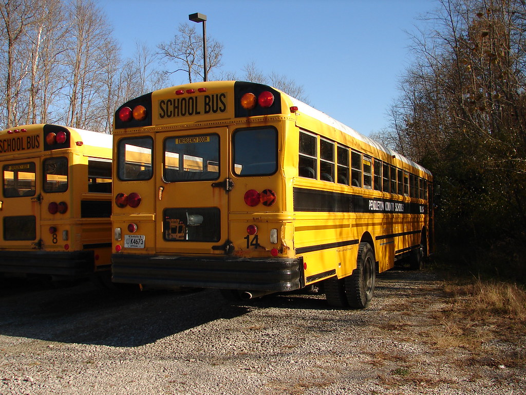 Pendleton County Schools 14 (2) Bus lot Falmouth, KY Flickr