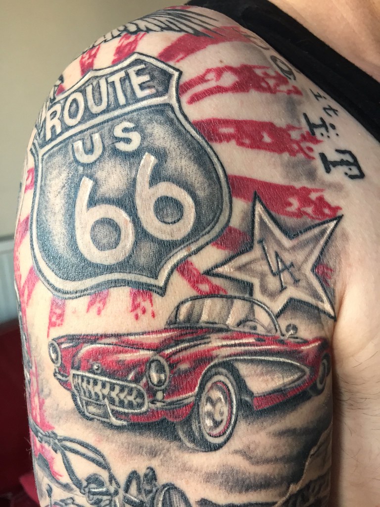 Tattoo Route 66 Tattoo by Steve Weisse Art tattoo Ludo RoadSixtySix Flickr