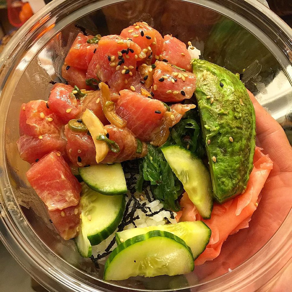 Wasabi poke bowl. This place is legit, huge helping of ahi… Flickr