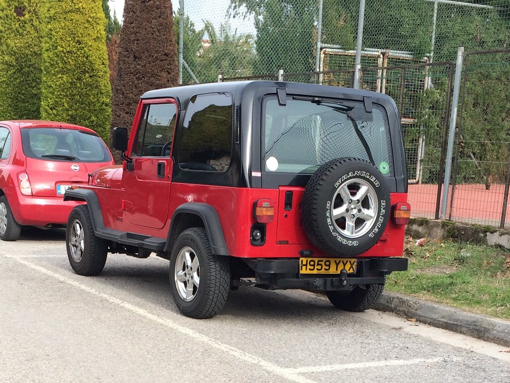 H959 YYX, UK Jeep Wrangler Seen in Athens, Greece International