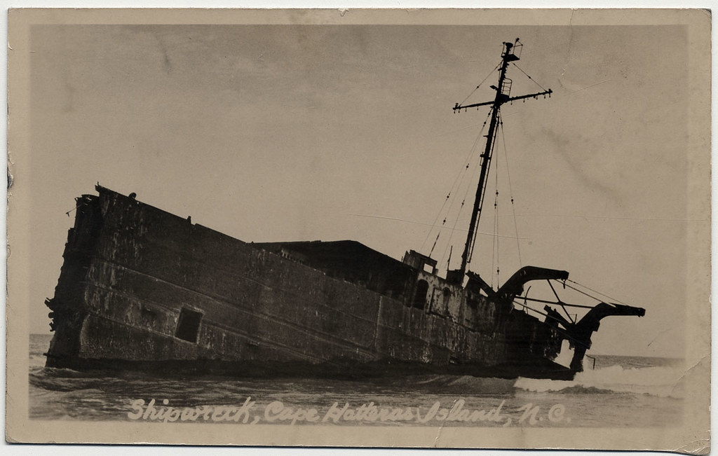 Shipwreck, Cape Hatteras Island, N.C. Real photo view of a… Flickr