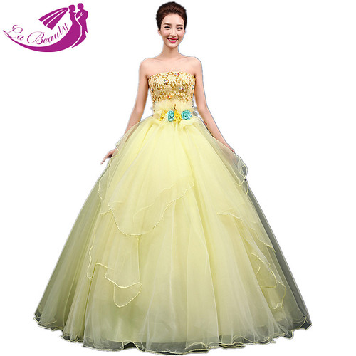 Yellow Quinceanera Dresses Ball Gown Strapless Off Shoulde… Flickr