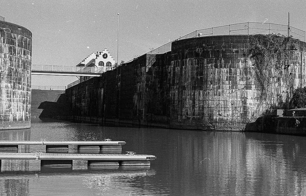 Plaquemine Locks TriX developed with D76 Brian Roberts Flickr