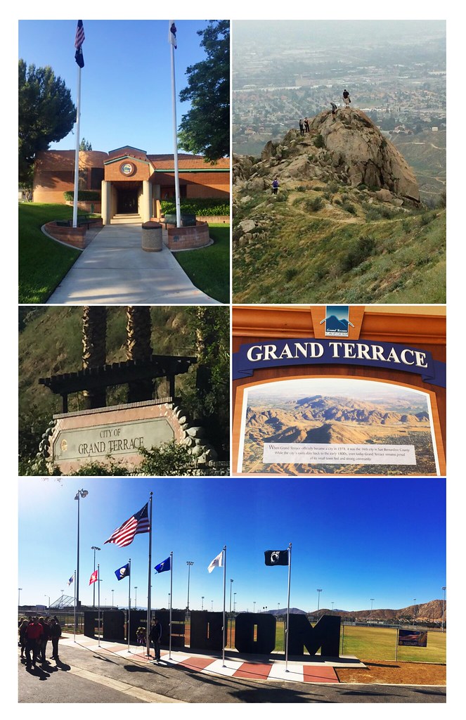 Images from top, left to right Grand Terrace City Hall, … Flickr